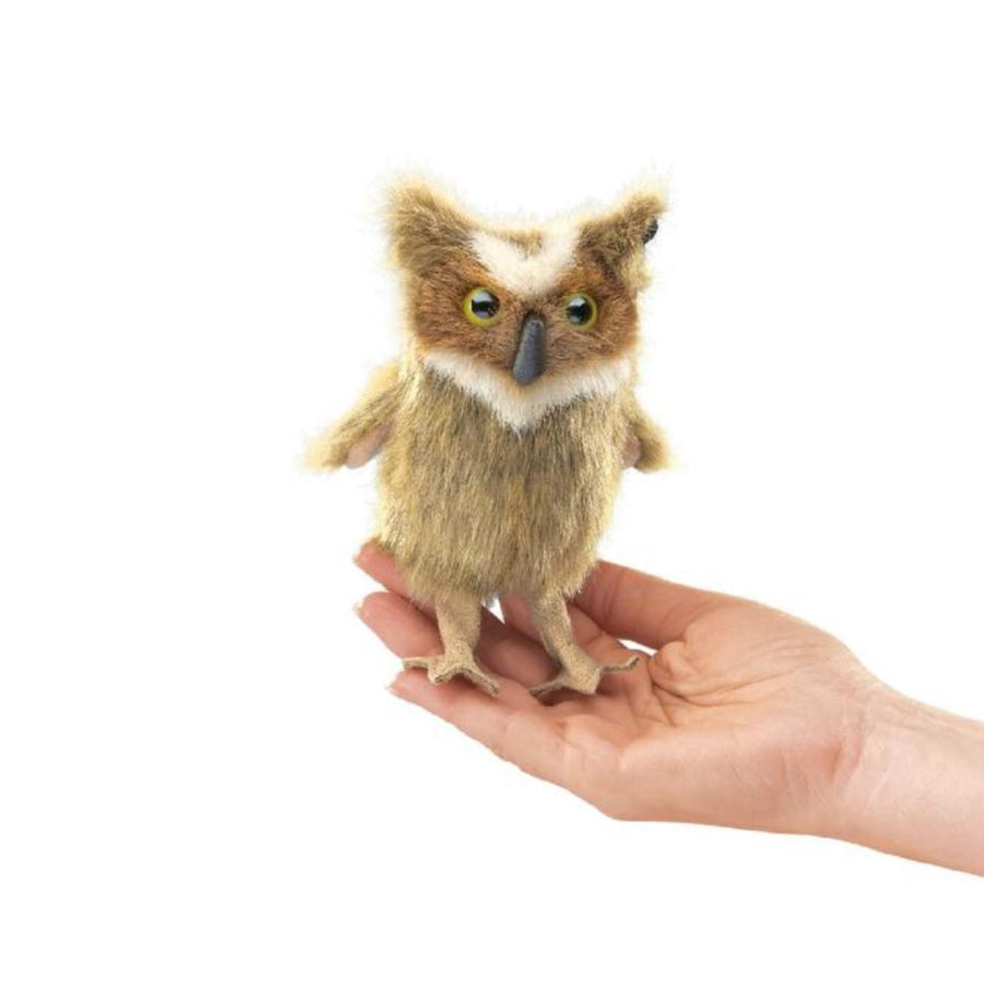 Mini Great Horned Owl Finger Puppet