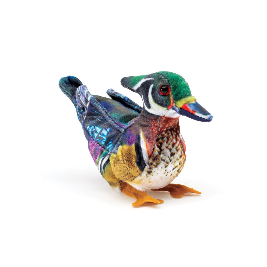Mini Wood Duck Finger Puppet