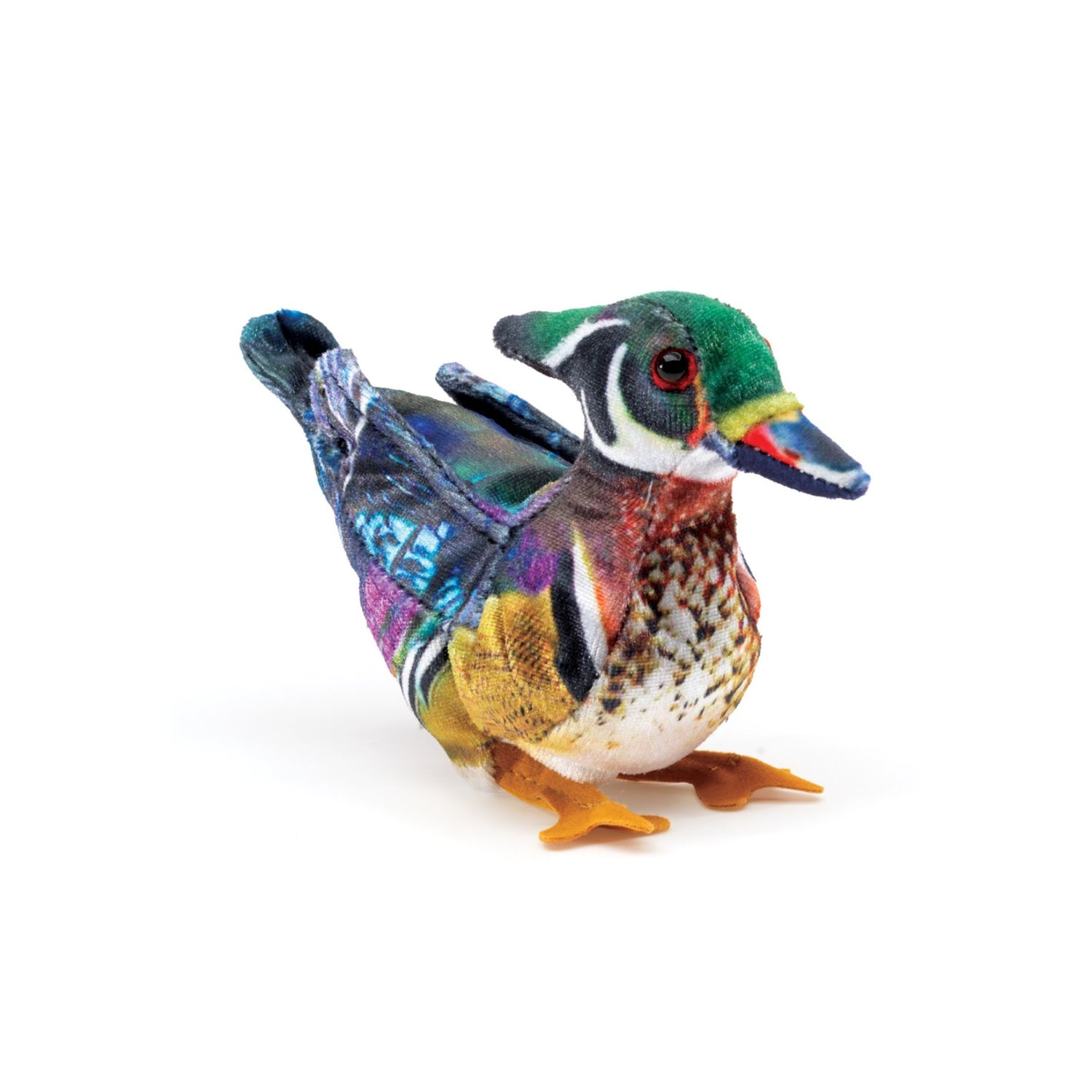 Mini Wood Duck Finger Puppet