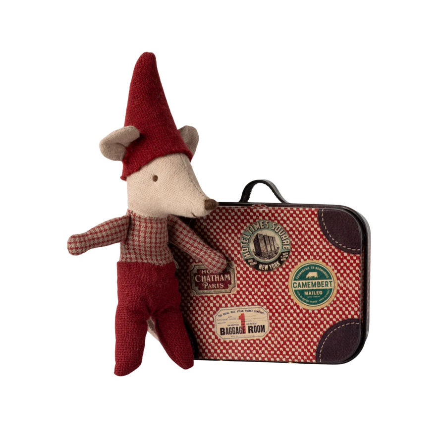 Maileg Christmas Mouse in Suitcase (Baby)