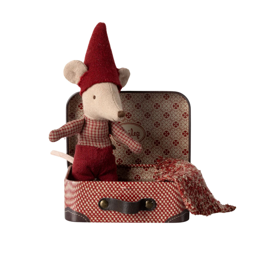 Maileg Christmas Mouse in Suitcase (Baby)
