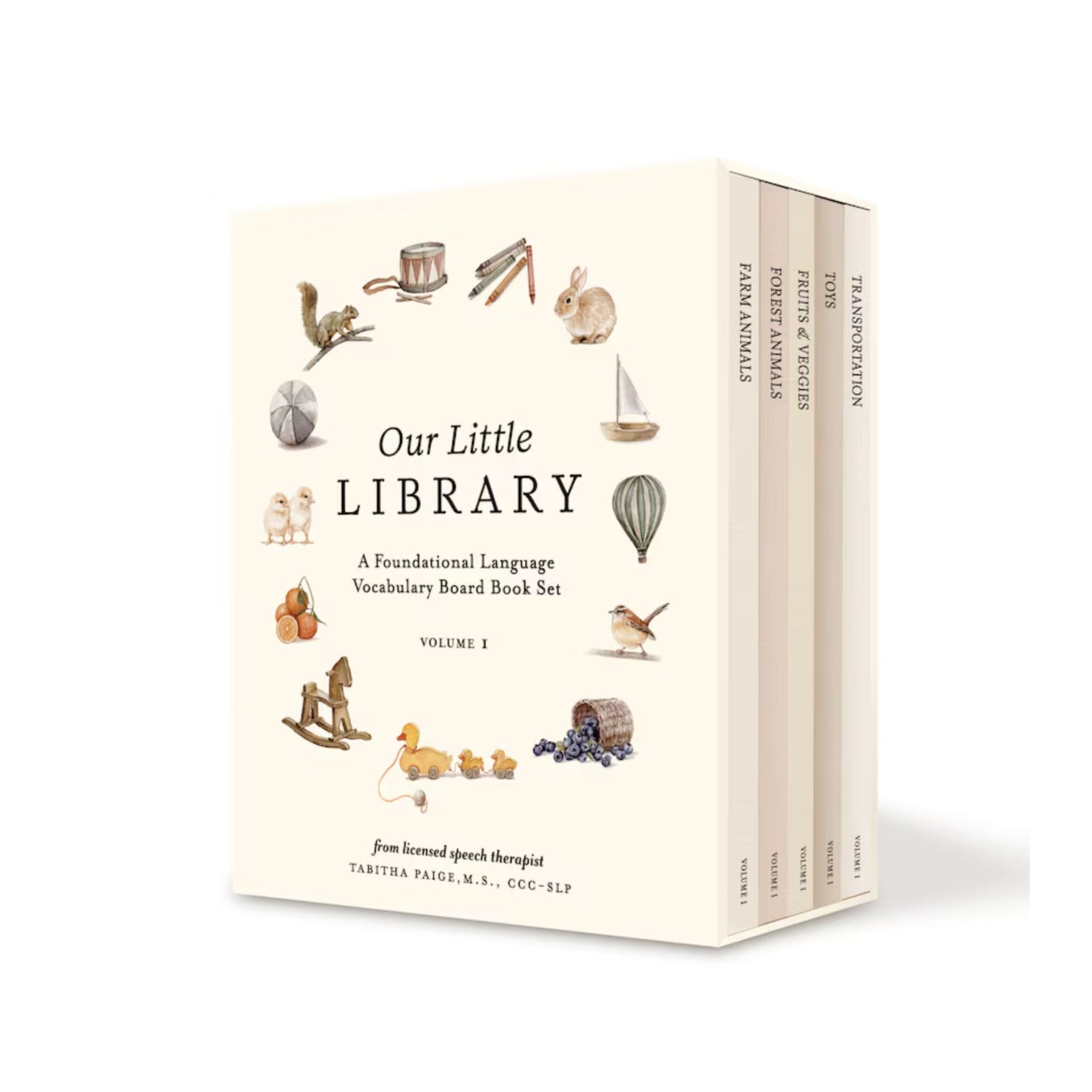 Our Little Library Vol 1. : A Foundational Language Vocabulary Board Book Set for Babies | Boxed Set
