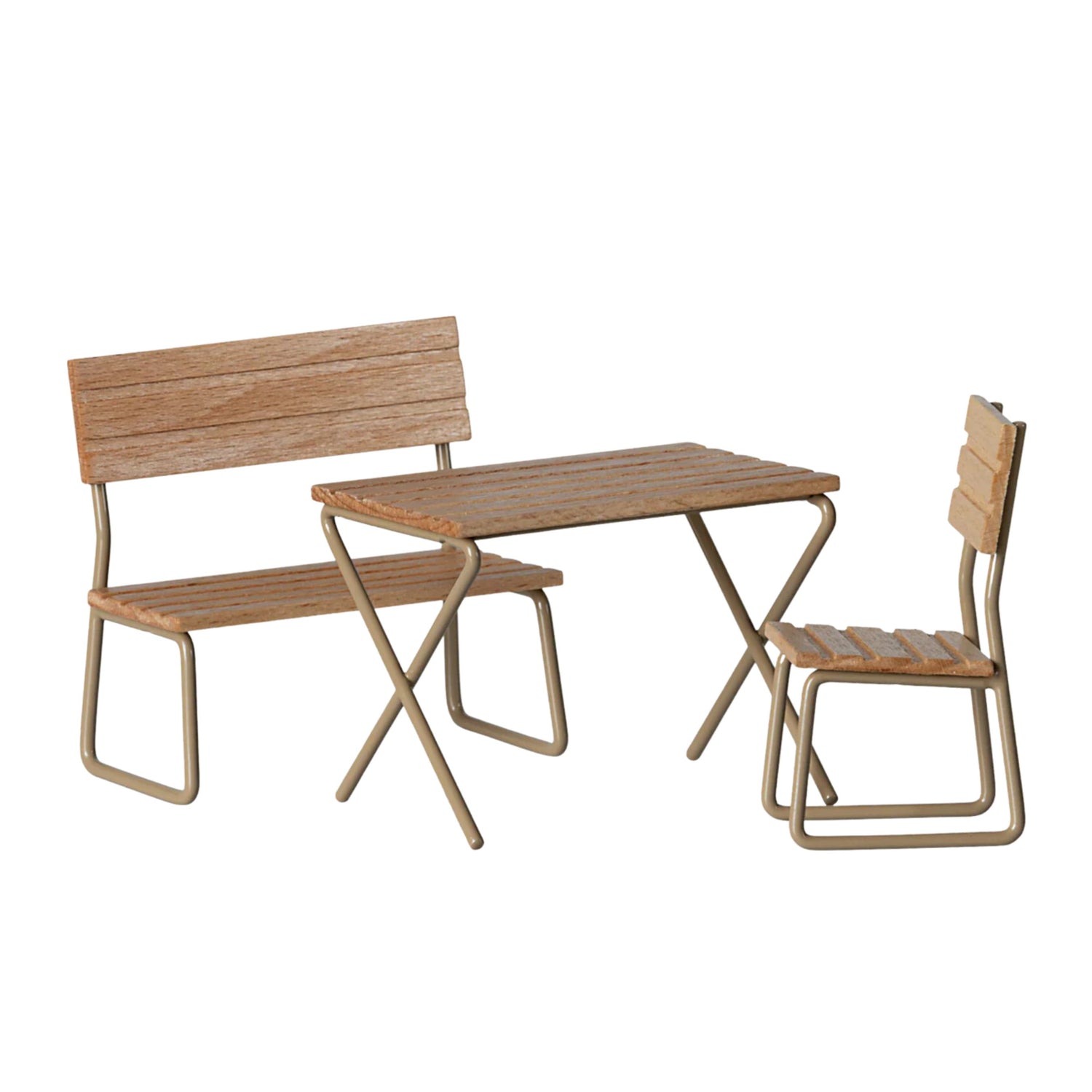 Maileg Wooden Garden Table and Chair Set  - 2025 (Mouse)