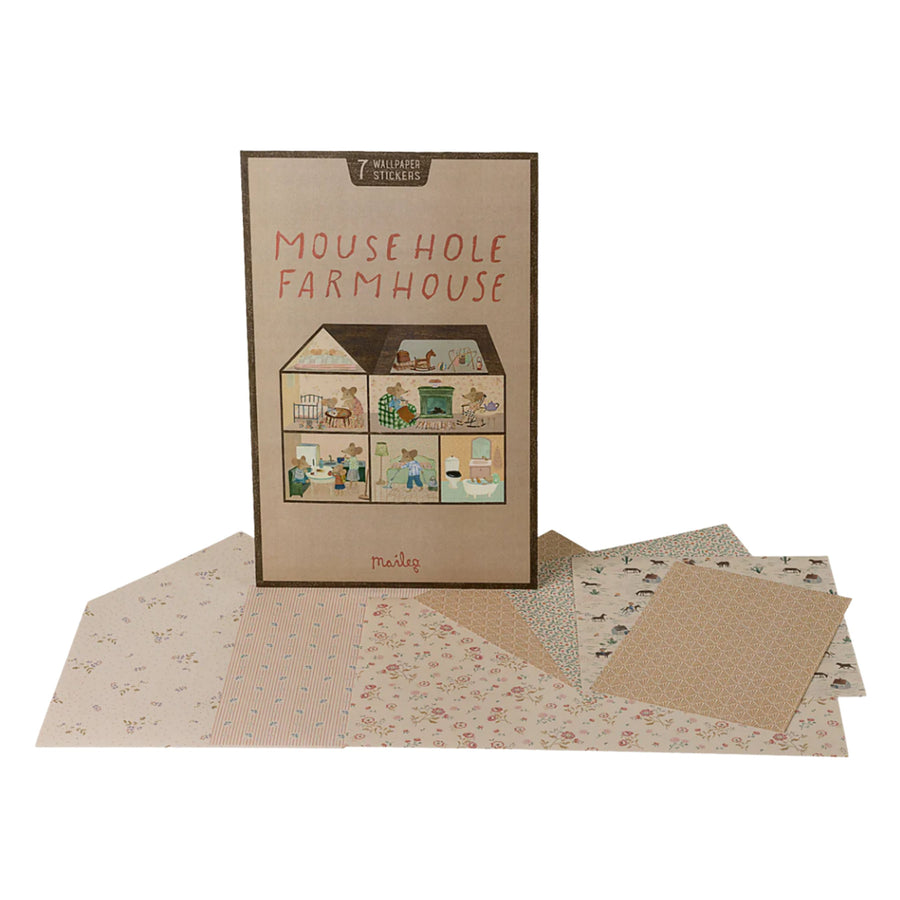 Maileg Wallpaper - Mouse Hole Farmhouse