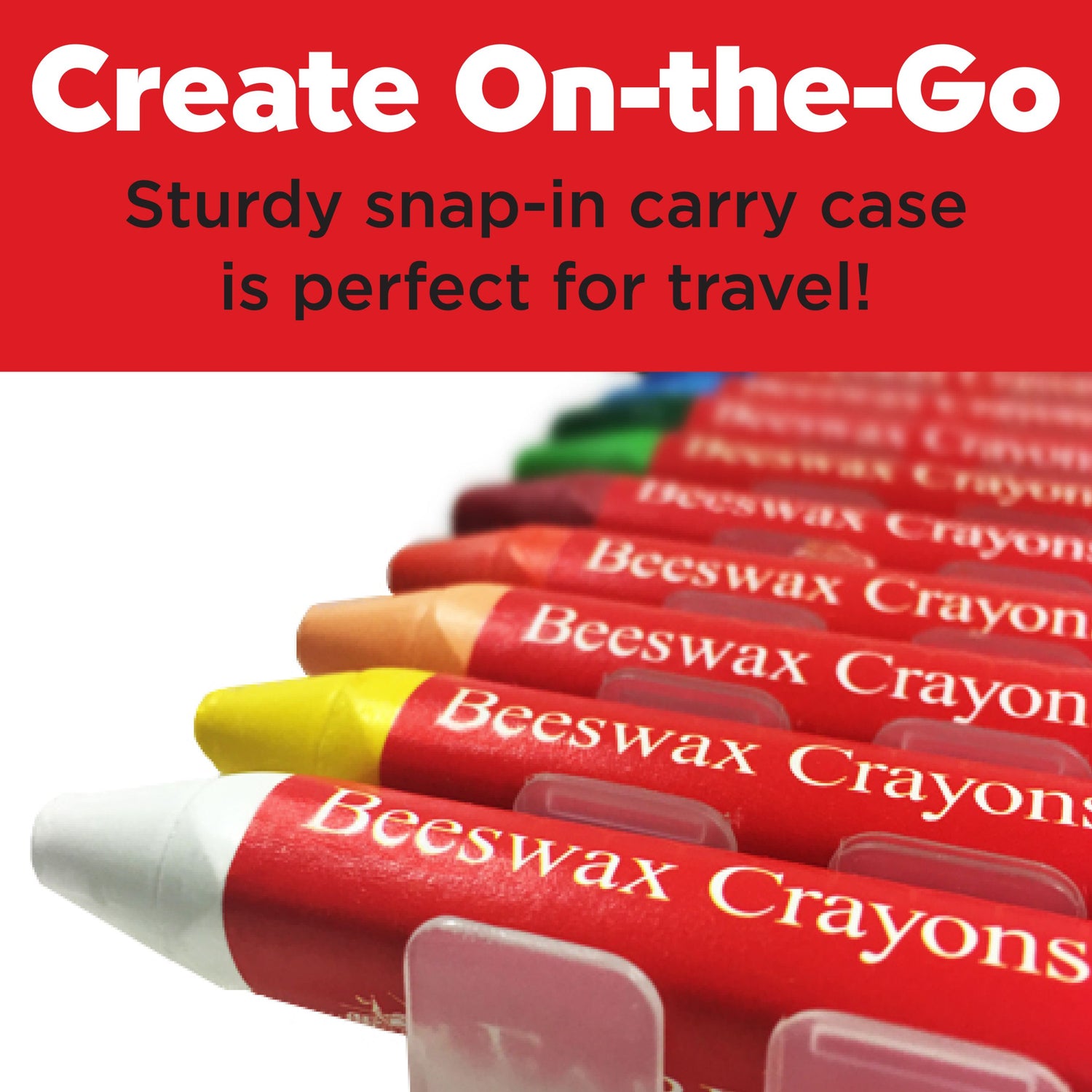 Beeswax Crayons in Storage Case For Kids (Set of 12)