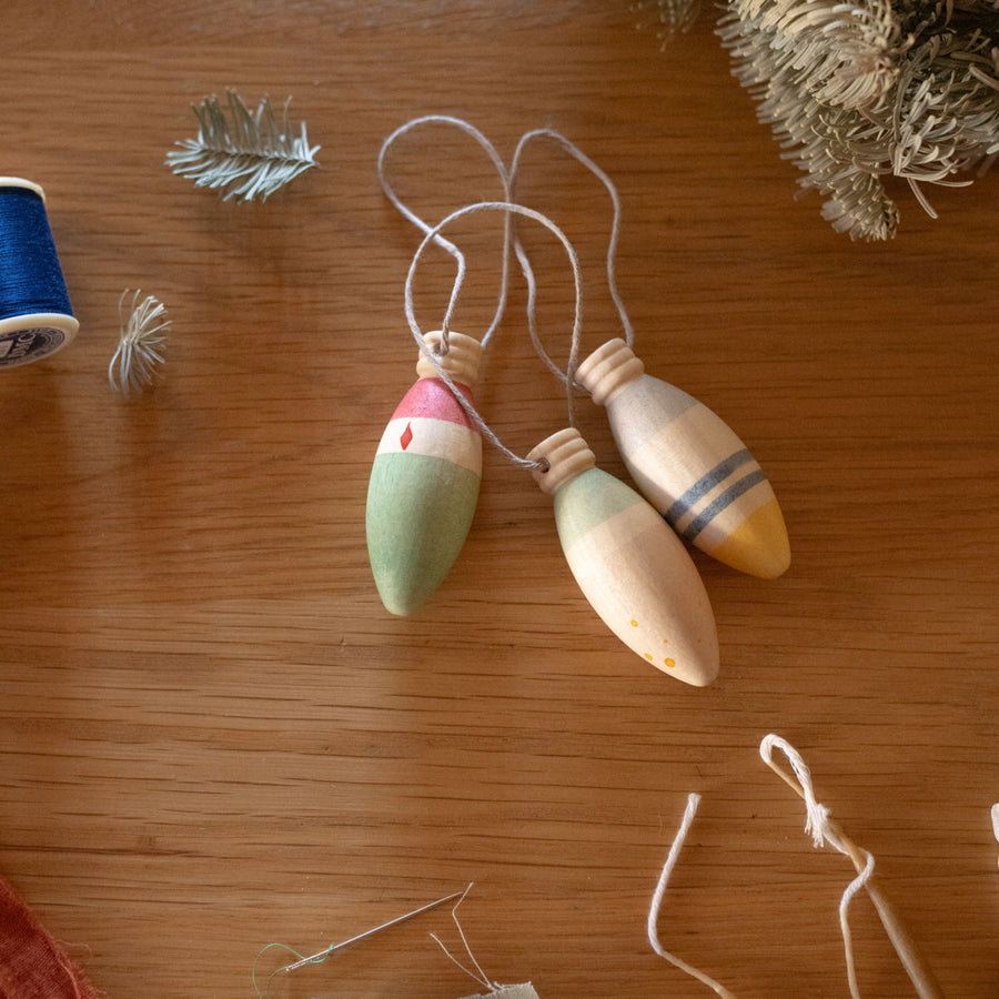 Wooden Ornament (Wood Winter Sparkle)