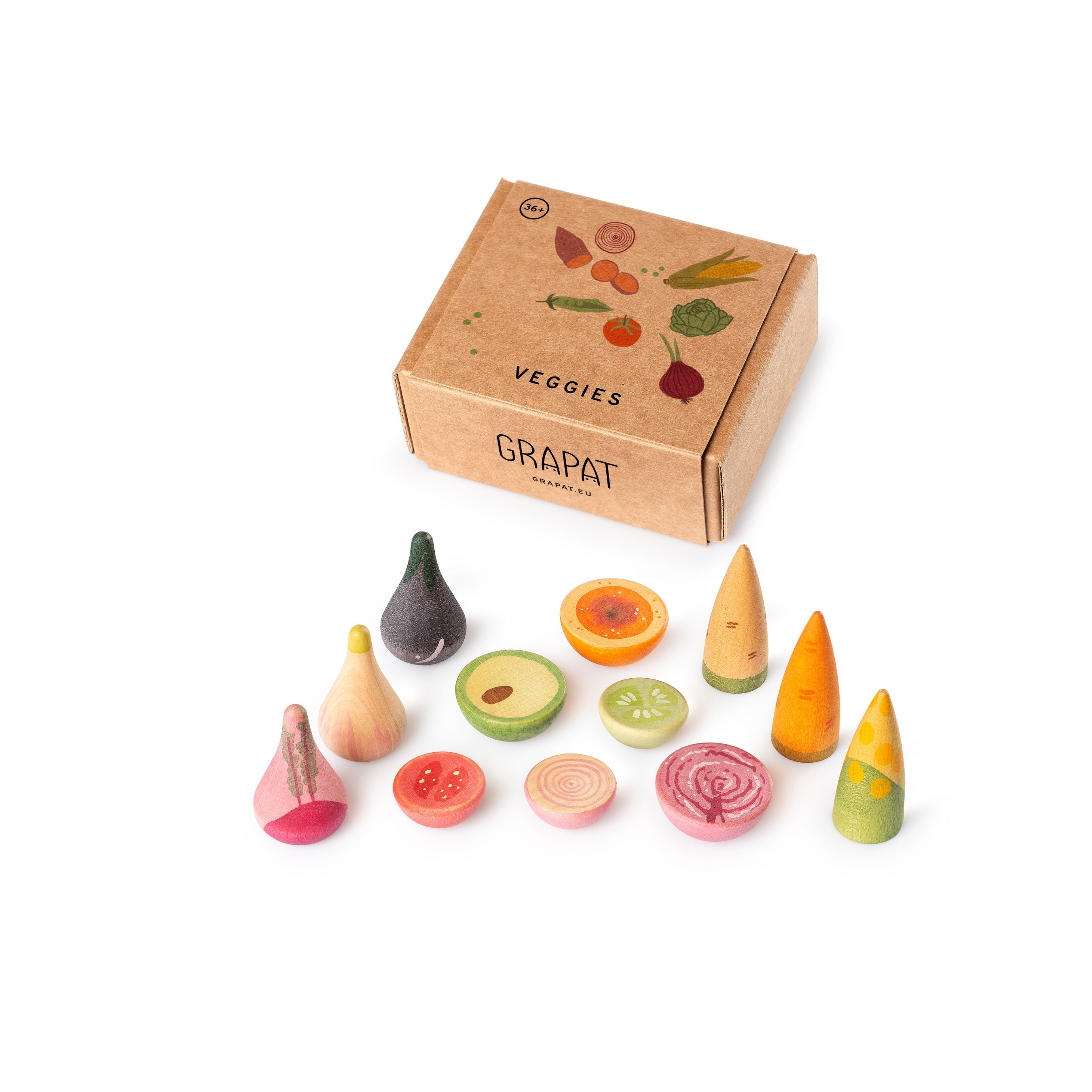 Grapat Canada | Wood Veggies | The Playful Peacock