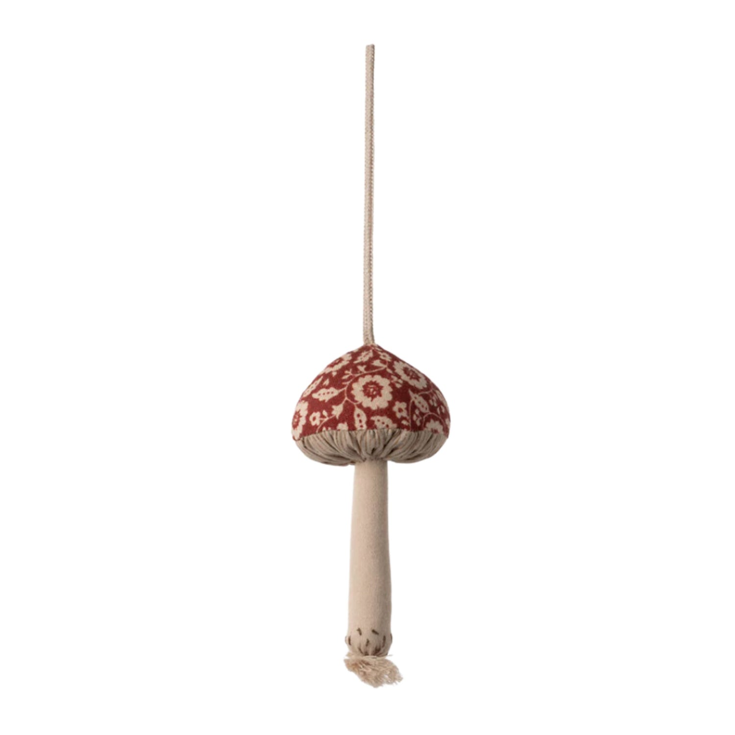 Maileg Mushroom Cotton Ornament (Winter Flower - Red)