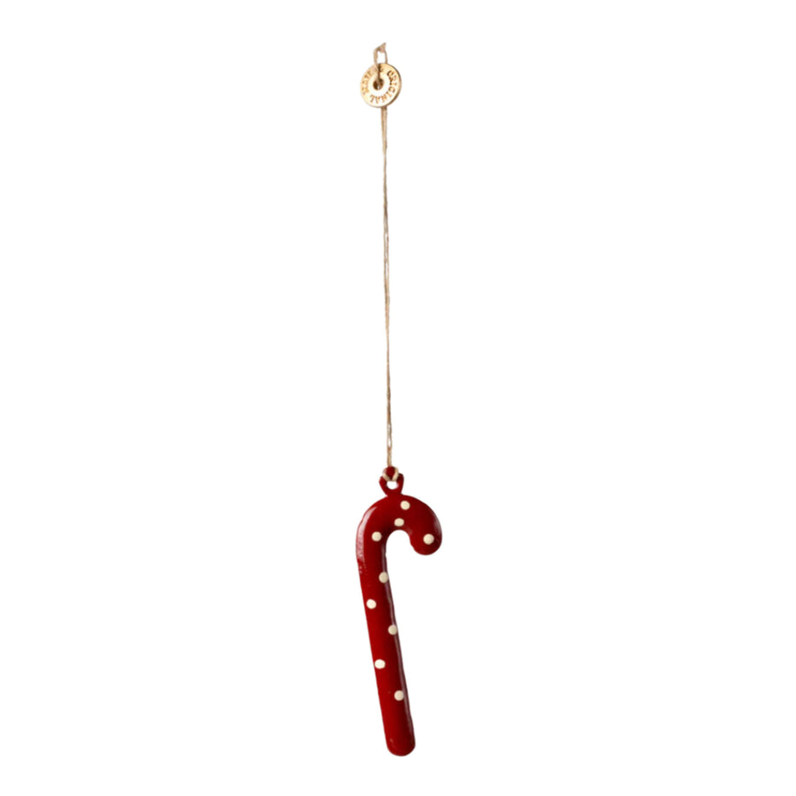 Maileg Candy Cane Metal Ornament (Dot)