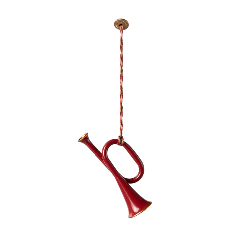 Maileg Trumpet Metal Ornament (Red)