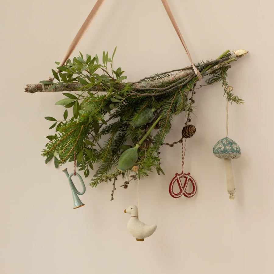 Maileg Trumpet Metal Ornament (Mint)