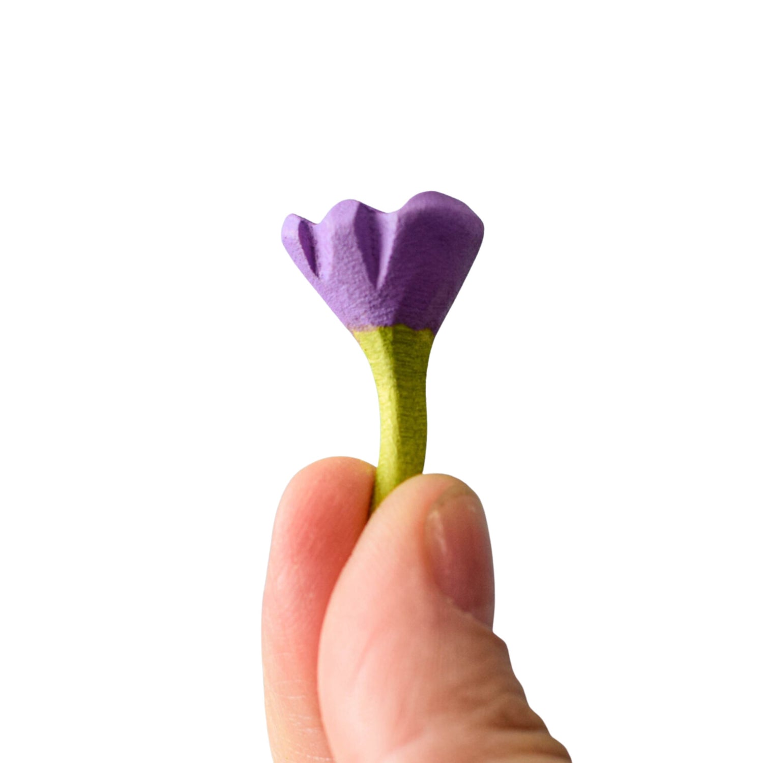 Small Wooden Flower For Fairies (Purple)