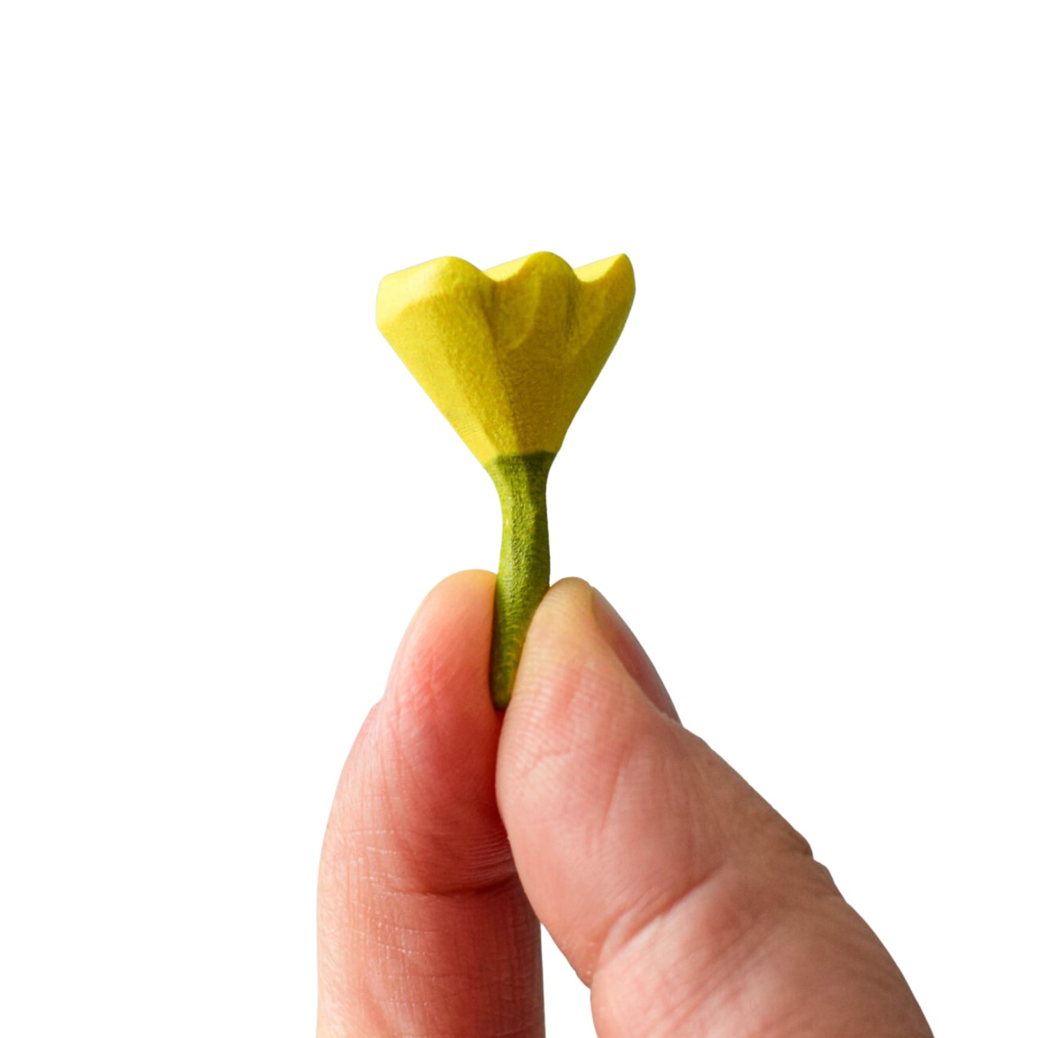 Small Wooden Flower for Fairies (Yellow)