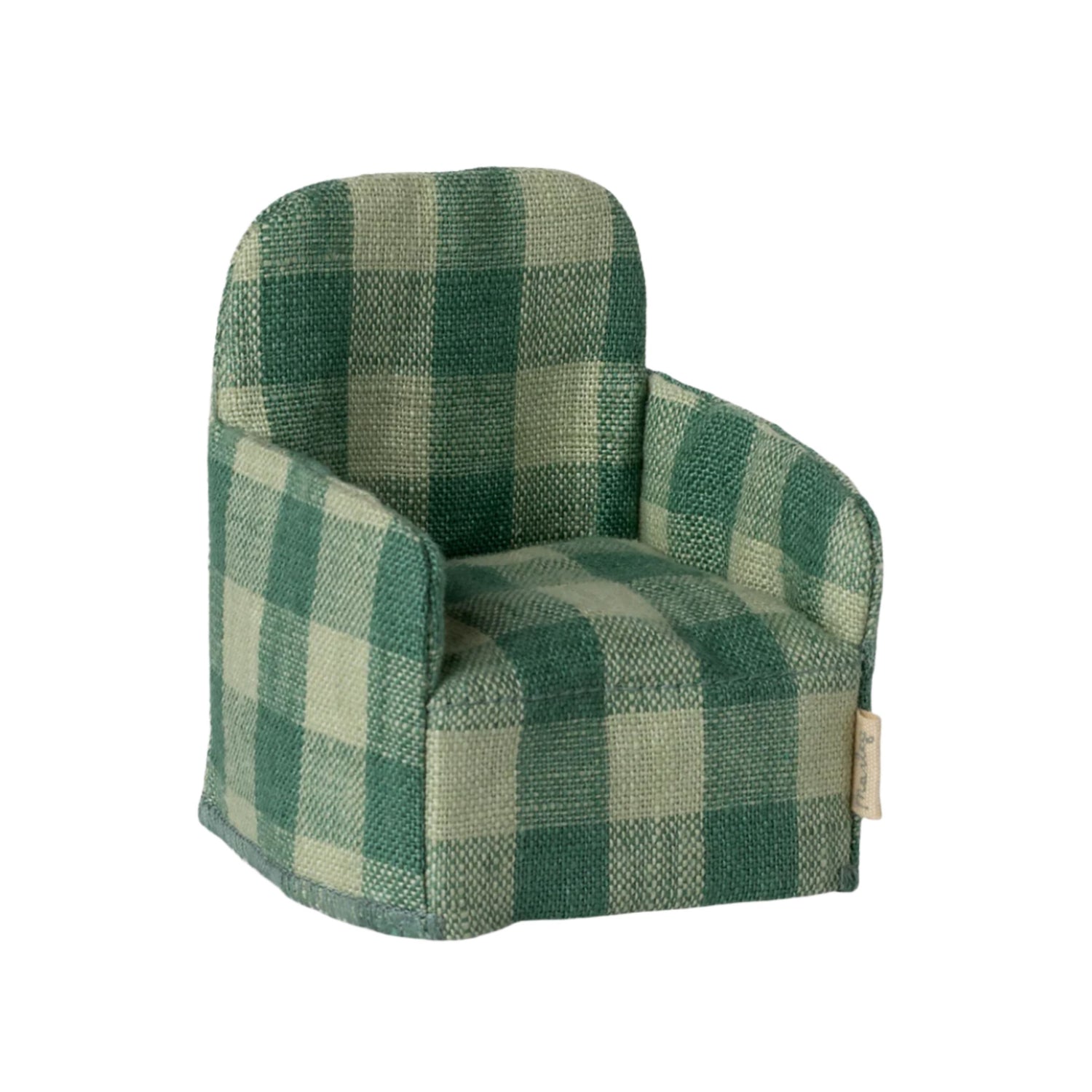 Maileg Folding Chair - Green Check (Mouse)