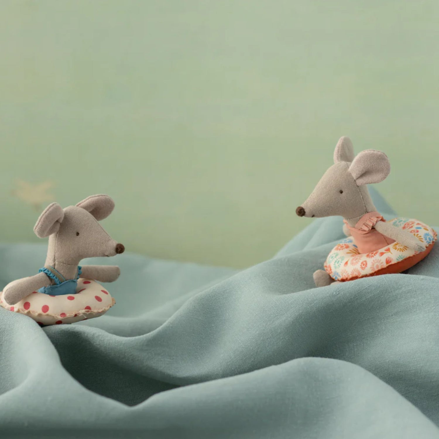 Maileg Beach Mouse with Float - Red Dot (Little Sister)