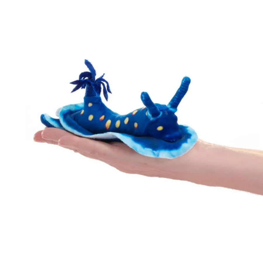 Mini Blue Nudibranch Finger Puppet