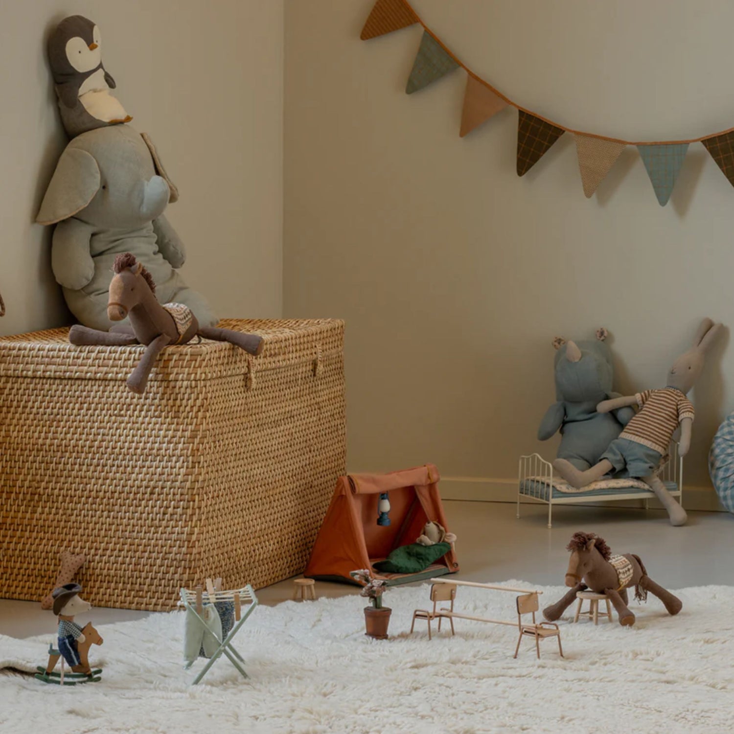 PRE-ORDER Maileg Cowboy Mouse on Rocking Horse (Little Brother) (ARRIVING IN JUNE)