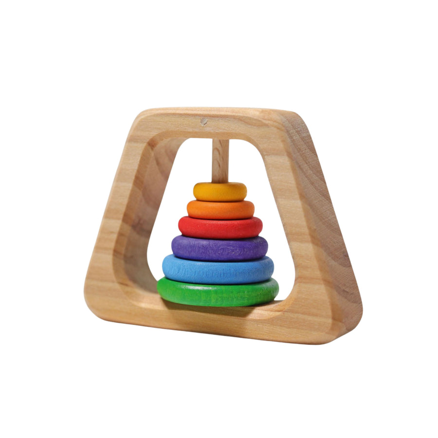Grimm's Wooden Rattle (Rainbow Pyramid)