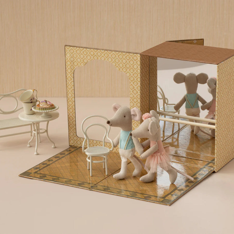 Maileg Ballet Mice in Dance Studio (Little Sister & Brother)