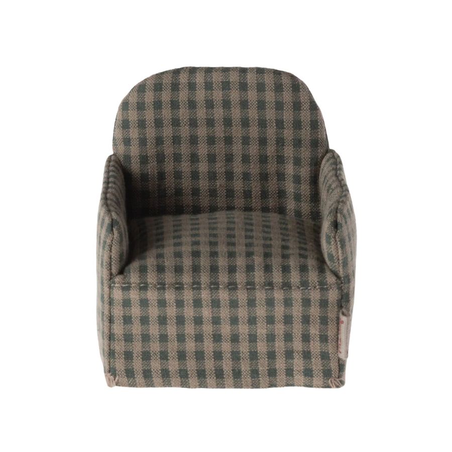 Maileg Chair - Green Checker (Mouse)