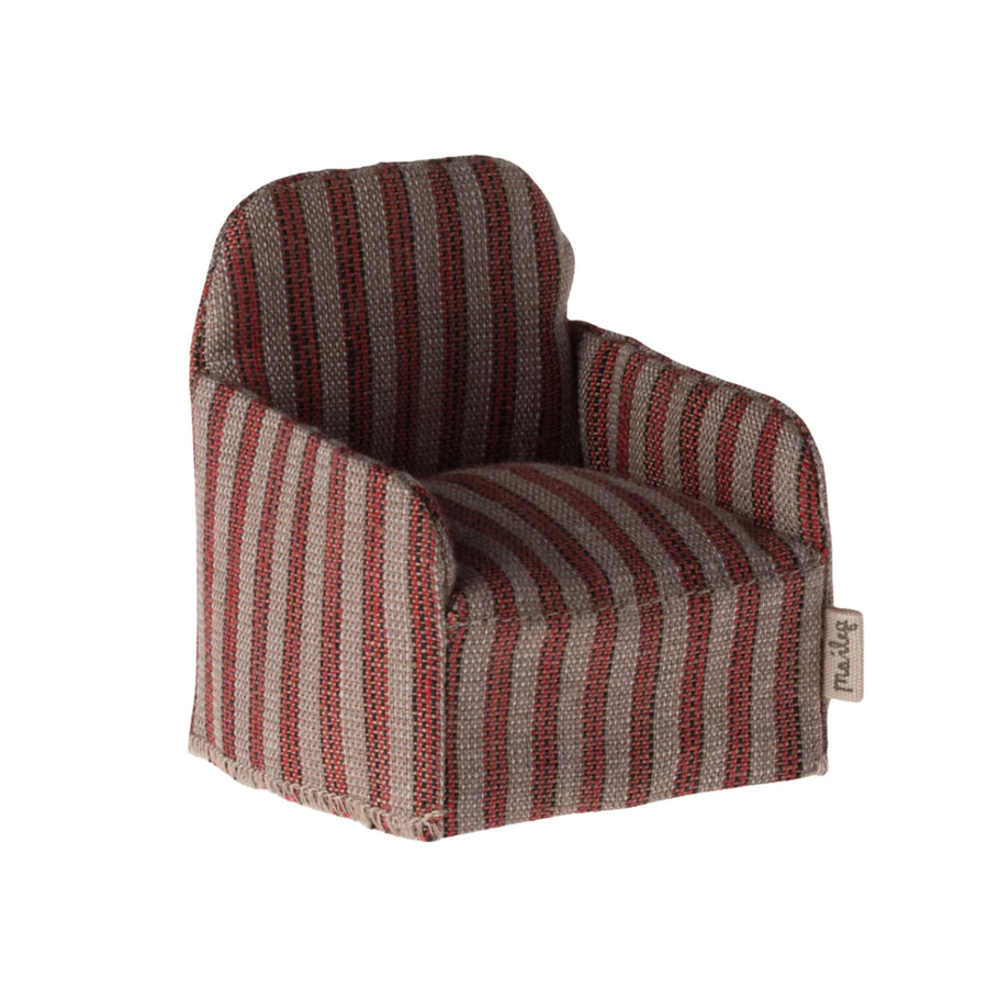 Maileg Chair - Red Stripe (Mouse)