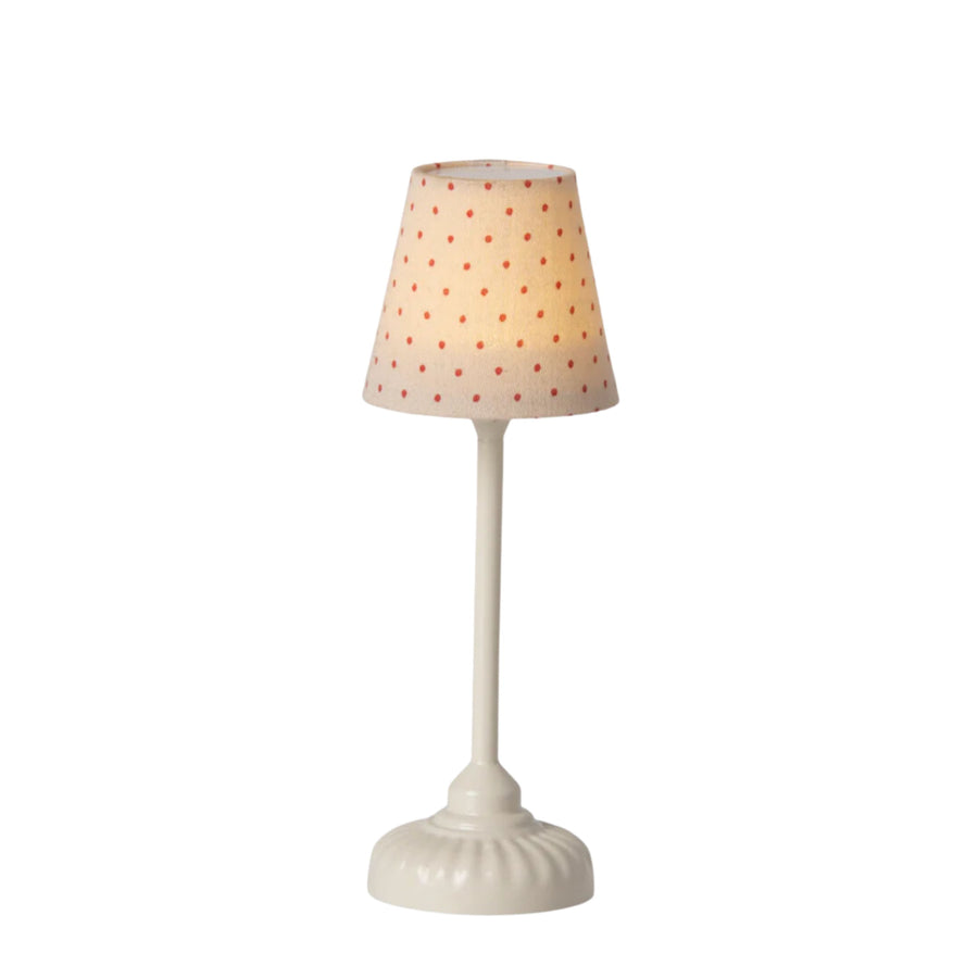 Maileg Vintage Floor Lamp - Sand, Red Polka Dots (Mouse)