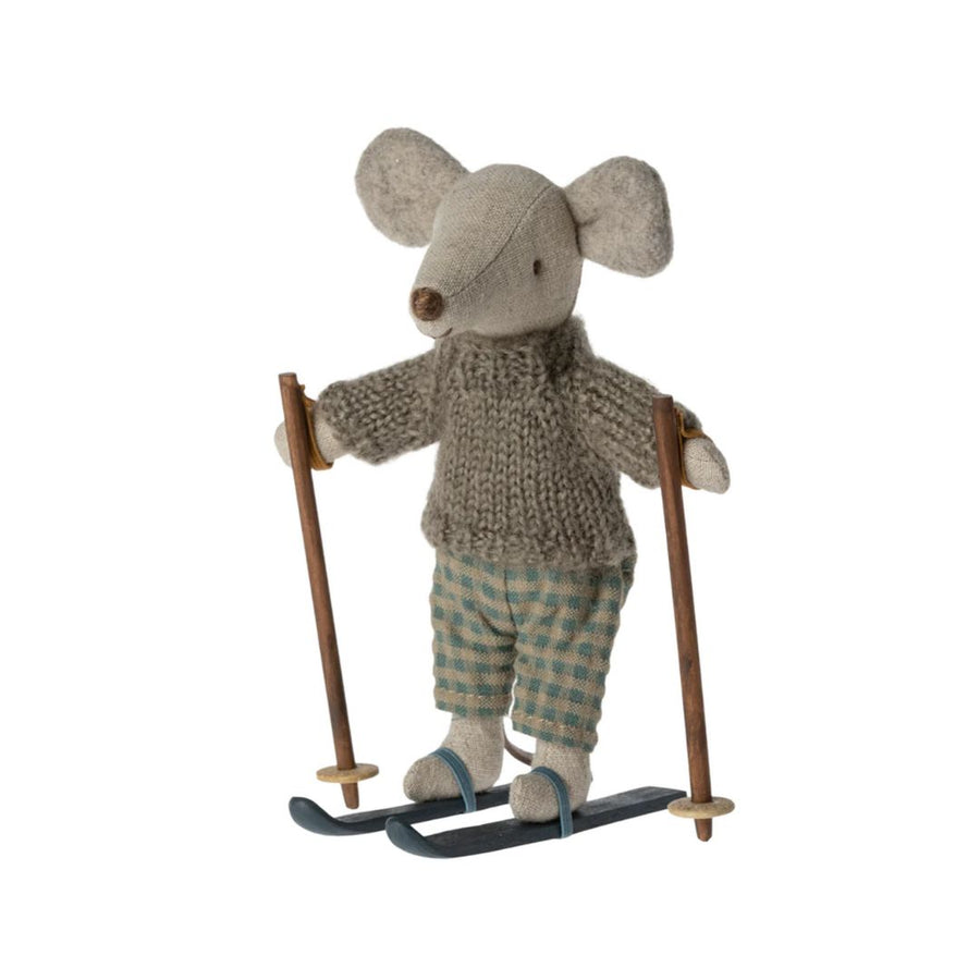 Maileg Winter Mouse with Ski Set (Big Brother)