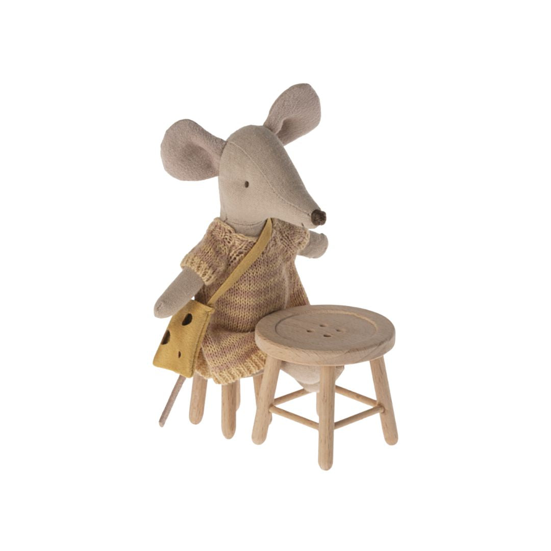 Maileg Table and Stool Set (Mouse)