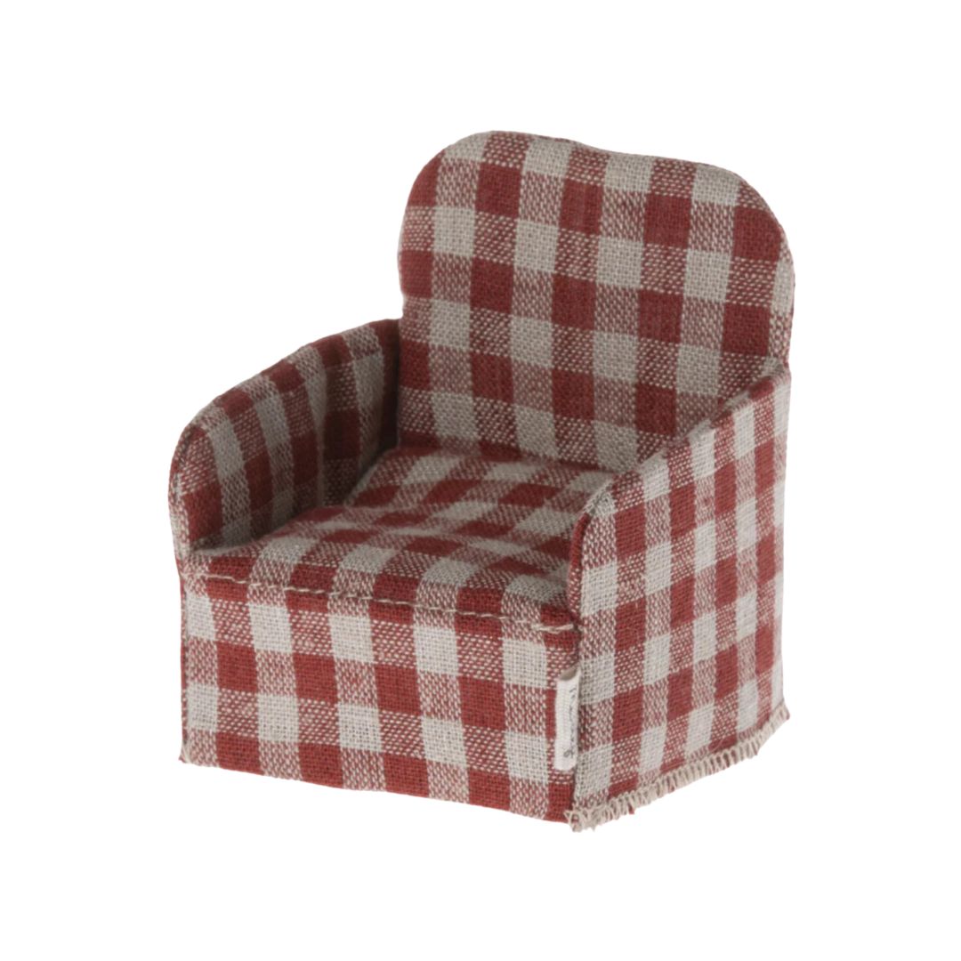 Maileg Red Checkered Chair (Mouse)l