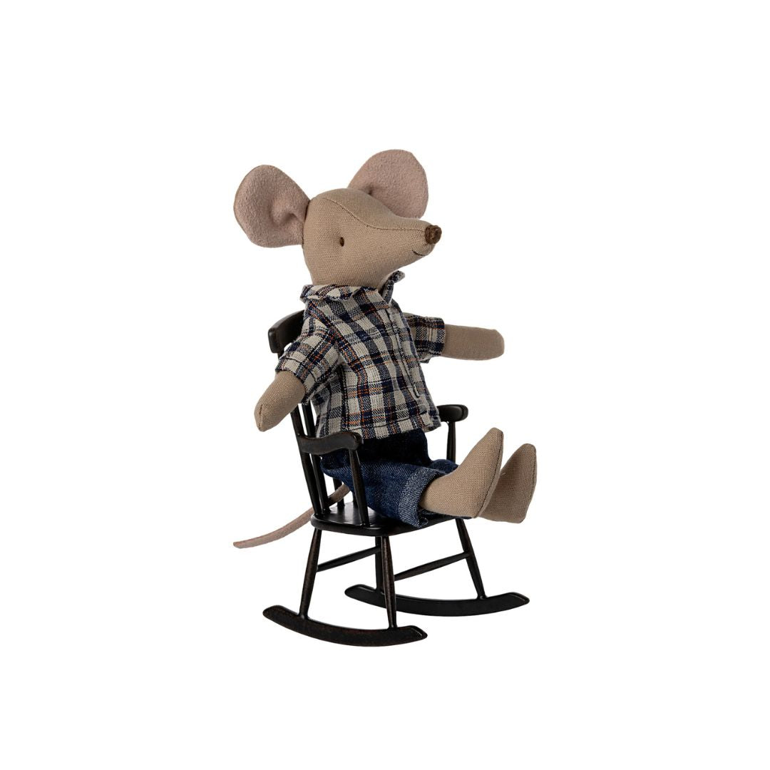 Maileg Rocking Chair - Anthracite (Mouse)l