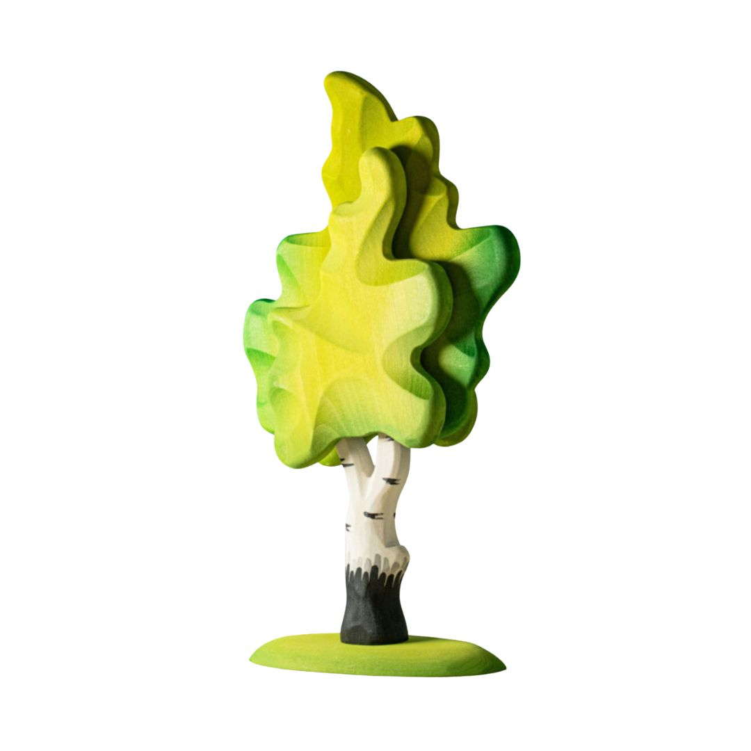 Bumbu Toys Birch Tree I Artistic Handcrafted Wooden Tree Toy The Playful Peacock