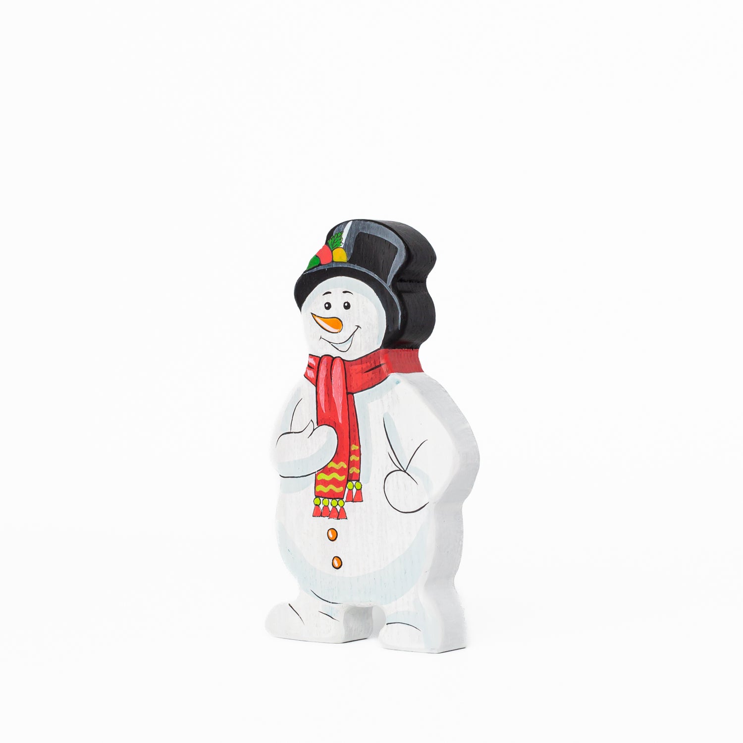 Wooden Snowman Figurine | Wooden Christmas Toy
