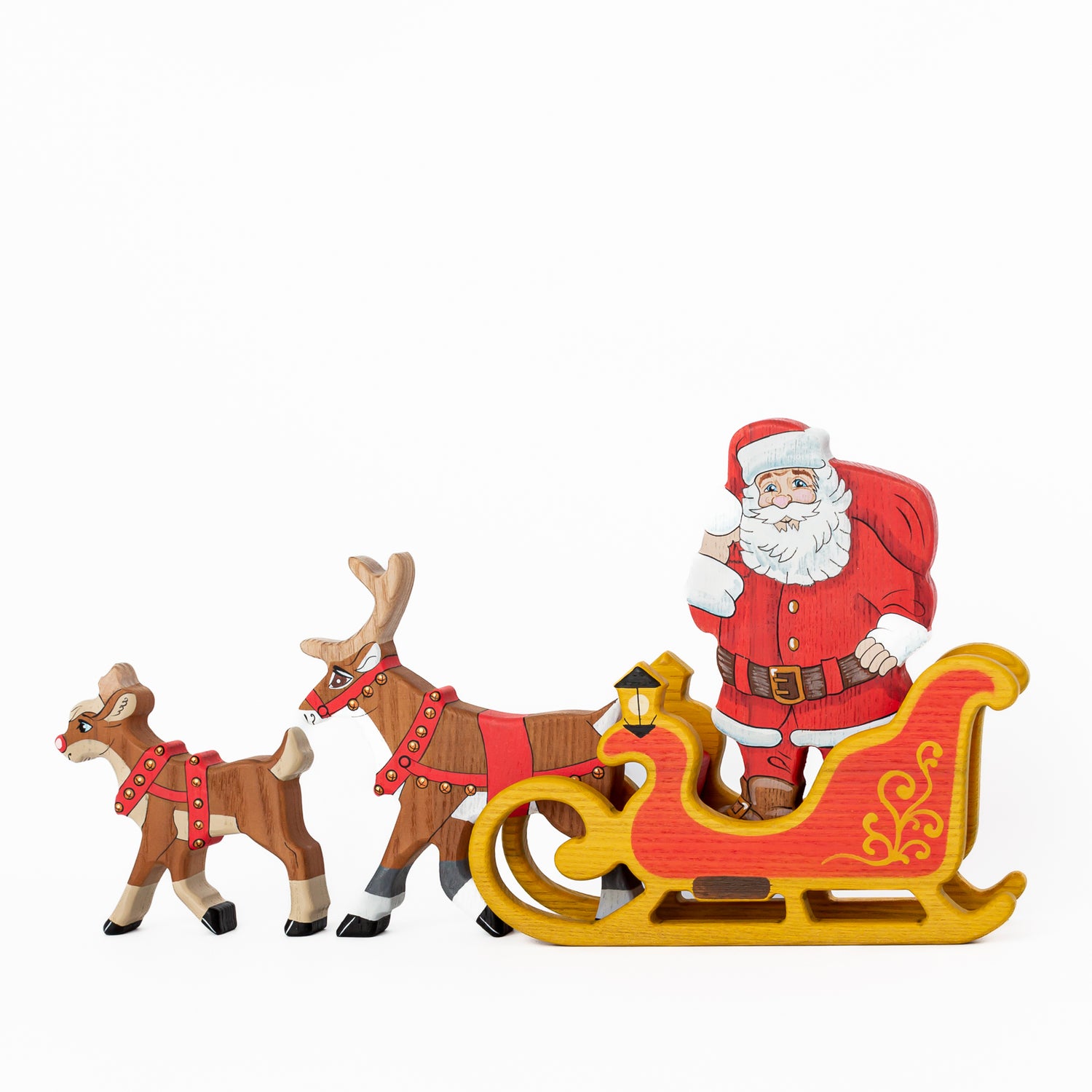 Handmade Rudolph Toy by Wooden Caterpillar