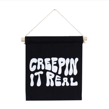 Imani Collective Décor "Creepin' it Real" Halloween Hang Sign by Imani Collective Holly Jolly Hang Sign | Organic Canvas Wall Hangings | The Playful Peacock