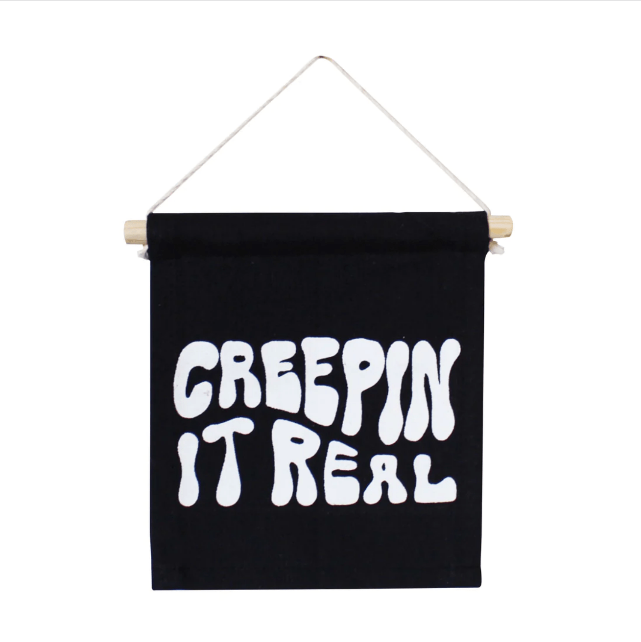Imani Collective Décor "Creepin' it Real" Halloween Hang Sign by Imani Collective Holly Jolly Hang Sign | Organic Canvas Wall Hangings | The Playful Peacock