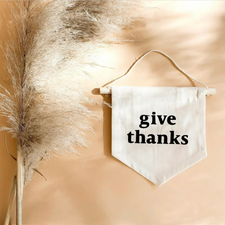 Imani Collective Décor "Give Thanks" Hang Sign by Imani Collective Handmade Organic Canvas Hang Sign - Sweet as Pie | Fall & Thanksgiving Kids Decor