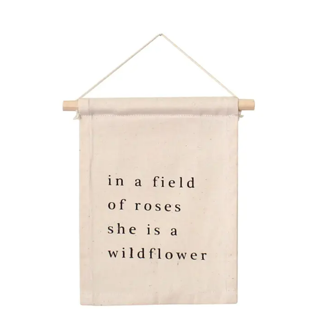 Imani Collective Décor "Wildflower" Hang Sign by Imani Collective "Give Thanks" Organic Canvas Hang Sign | Falll Kids Room Décor