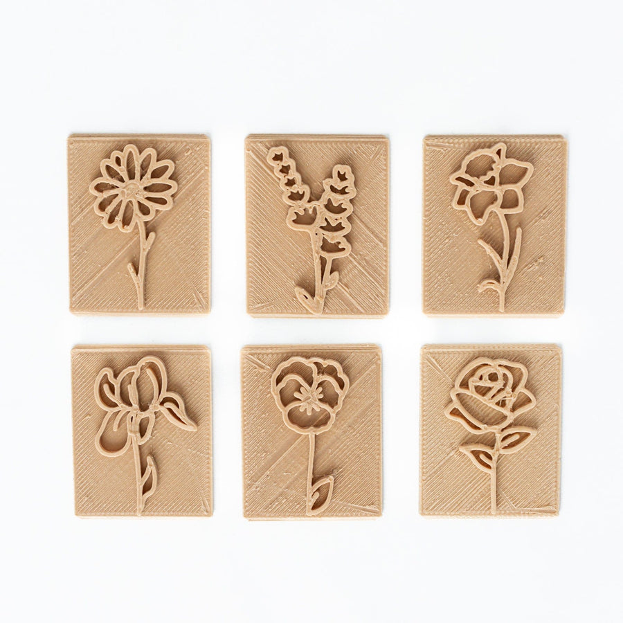 Kinfolk Pantry Sensory Play Flower Eco Stamp Set (Biodegradable Play Dough Stampers)