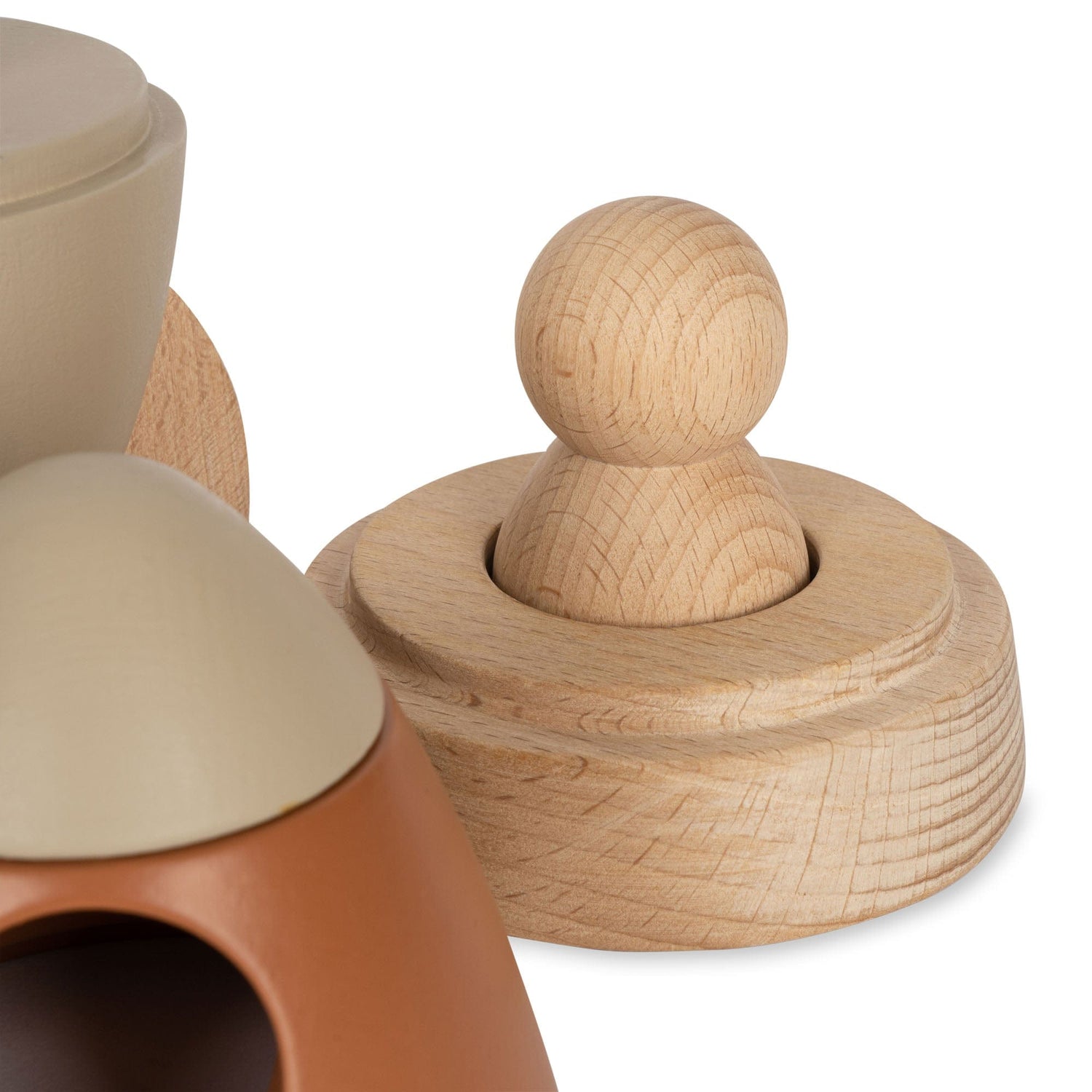 Konges Slojd Building & Stacking Wooden Stacking Rocket by Konges Sløjd Bag of Wooden Blocks | Wooden Block Set