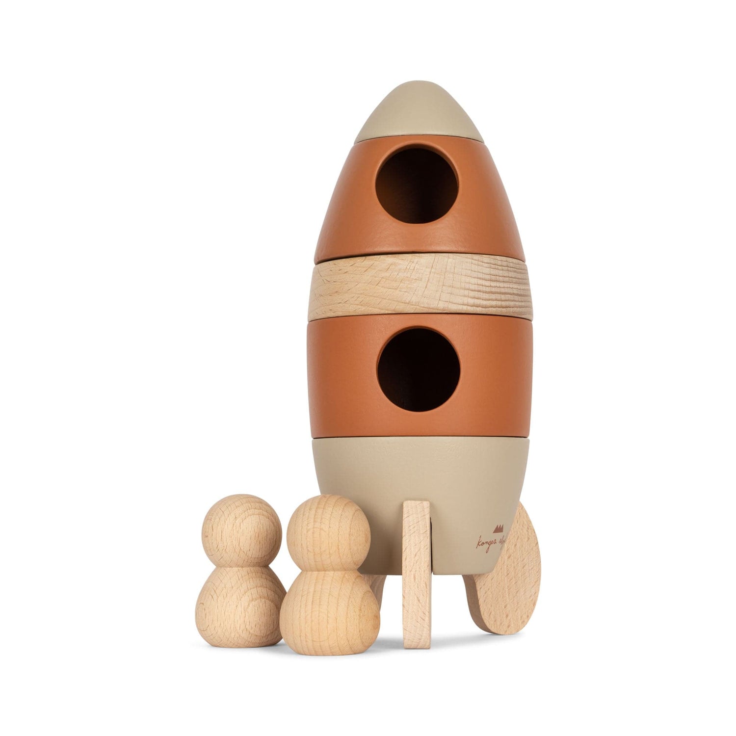 Konges Slojd Building & Stacking Wooden Stacking Rocket by Konges Sløjd Wooden Stacking Rocket Toy | Space Toy Rocket