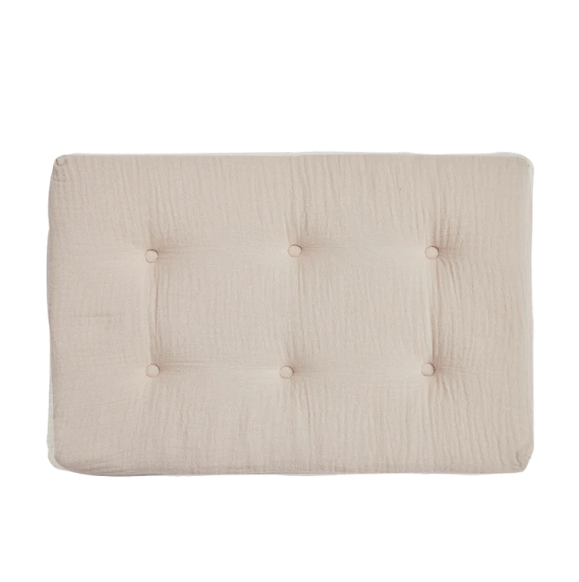 Olli Ella Rattan Cotton Strolley Mattress (Oat) by Olli Ella Natural Hand-Woven Rattan Basket on Wheels | Sustainable Rattan Toys | The Playful Peacock