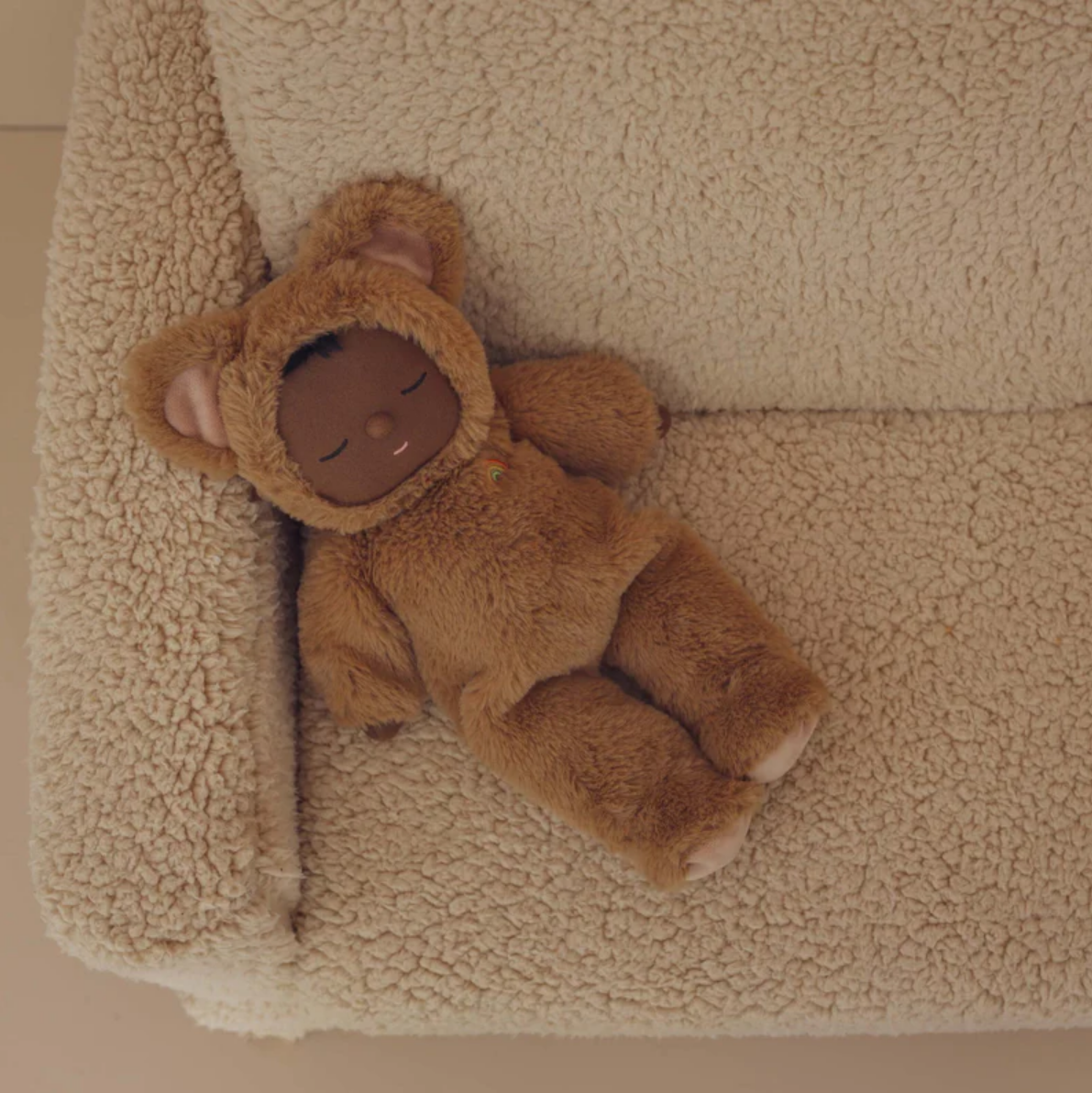 Olli Ella Soft Toys Cozy Dinkum Doll (Teddi Mini) by Olli Ella Teddi Mini Cozy Dinkum Doll | Plush Cuddly Companion for Newborns and Toddlers
