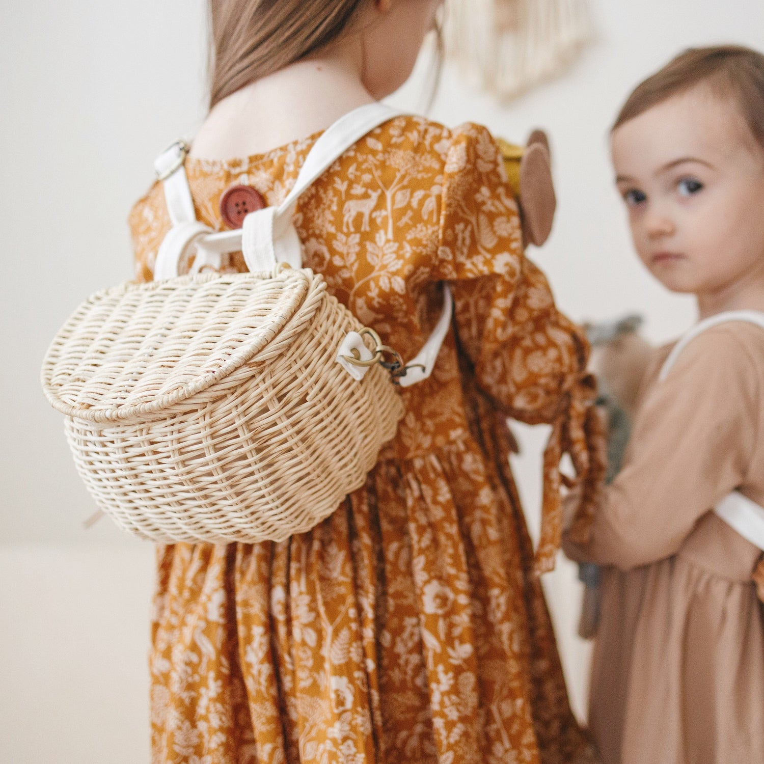 Olli Ella Rattan Mini Chari Rattan Bag (Straw) by Olli Ella Handmade Rattan Bag - Versatile & Sustainable Kids' Accessory | The Playful Peacock