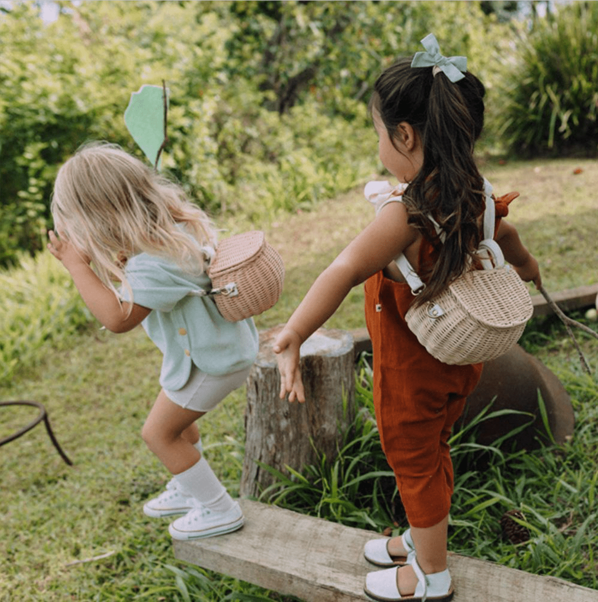 Olli Ella Rattan Mini Chari Rattan Bag (Straw) by Olli Ella Natural Rattan Bag - Versatile & Sustainable Kids' Accessory | The Playful Peacock