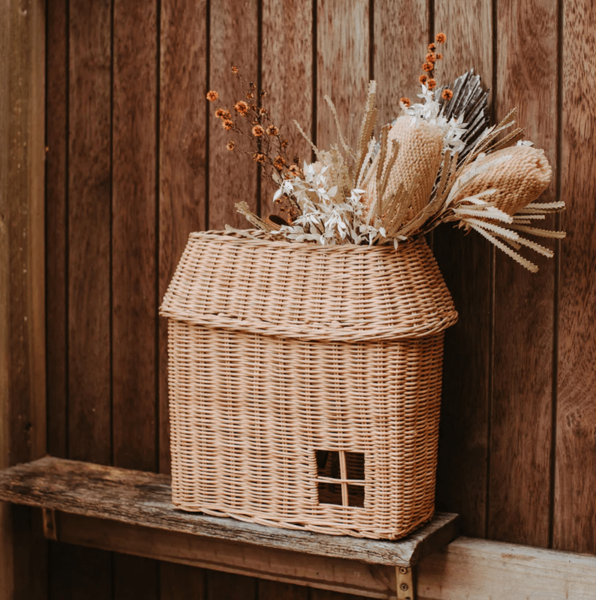 Olli Ella Rattan Rattan Hanging Hutch (Natural) by Olli Ella Handmade Rattan Bag - Versatile & Sustainable Kids' Accessory | The Playful Peacock