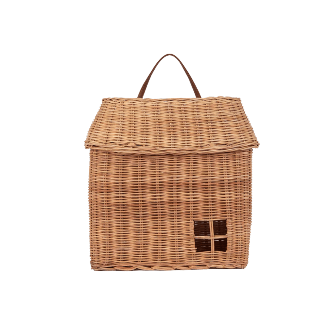 Olli Ella Rattan Rattan Hanging Hutch (Natural) by Olli Ella Natural Rattan Hanging Basket | Stylish Storage and Eco-Friendly Nursery Decor I The Playful Peacock