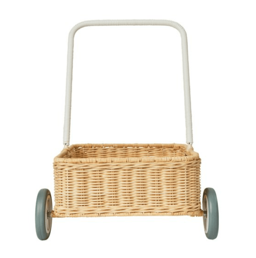 Olli Ella Rattan Rattan Wamble Walker (Straw) by Olli Ella Wamble Walker: Handmade Rattan Toy for Toddlers | Sustainable Kids' Decor
