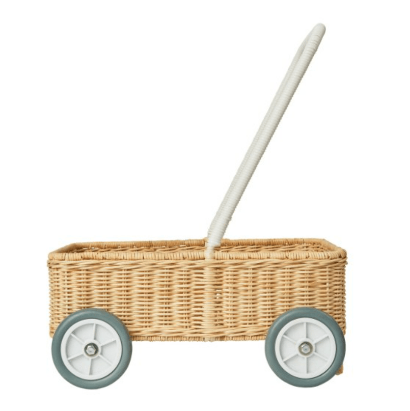 Olli Ella Rattan Rattan Wamble Walker (Straw) by Olli Ella Wamble Walker: Handmade Rattan Toy for Toddlers | Sustainable Kids' Decor