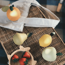Sabo Concept Pretend Play Handmade Wooden Toy Fruits Set (Mini)