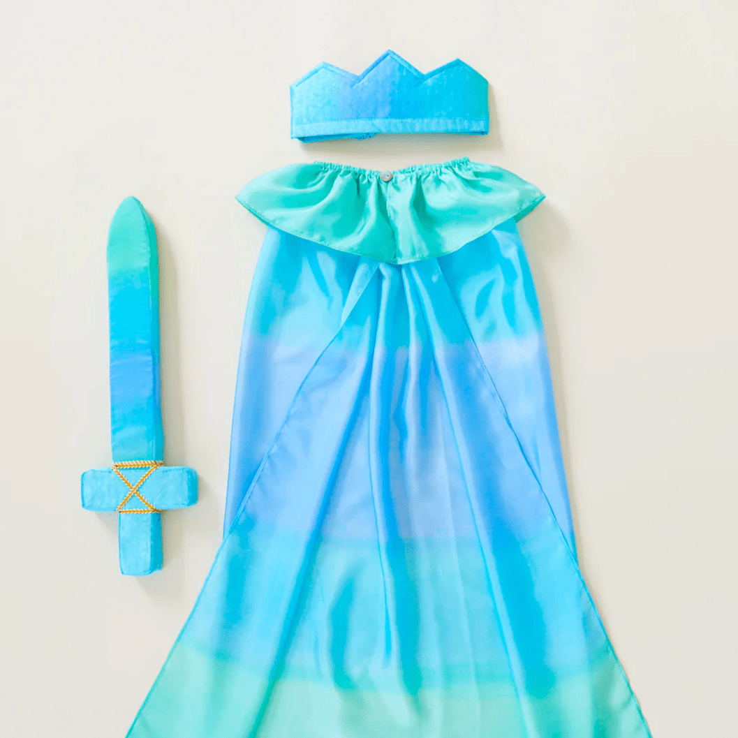 Sarah's Silks Dress Up Play Dress-Up Silk Play Cape (Mermaid Collection - Sea)